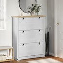 vidaXL Cipőszekrény Corona Fehér 99 x 32 x 122 cm Tömör fenyőfa