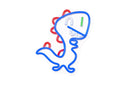 YOOUP LED FALI NEON DEKORÁCIÓ PLEXI HÁTLAPPAL DINO