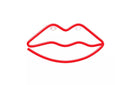 YOOUP LED FALI NEON DEKORÁCIÓ LIPS PIROS