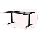 Kalorik TKG ED2000B  Íróasztal elektromos magasságállítással 160x80x1,8 cm