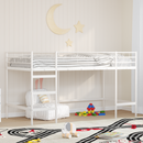 vidaXL Gyerekek Loft Ágykerete Egyszínű Fehér 100 x 200 cm Acél
