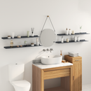 vidaXL Lebegő polc 4 pcs Antracit 100 x 18 x 2,5 cm Acél