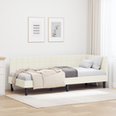 vidaXL Sarokágy keret fejtámlával Krém 80 cm x 200 cm Bársony