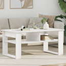 vidaXL Dohányzóasztal tárolóval Fehér 96 x 54 x 44 cm Faanyag