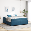 vidaXL Ágykeret matracmal Sötét kék 180 x 200 cm szövet