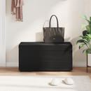 vidaXL Zsámoly Fekete 81 x 41 x 40 cm Bársony és Műanyag Fa
