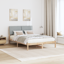 vidaXL Ágykeret Barna és világosszürke 150 x 200 cm Tömör fenyőfa