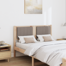 vidaXL Kárpitozott fejtámla fejtámlával Barna 120 cm Tömör fenyőfa