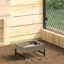 vidaXL Madár Etető Ezüst 80 x 28 x 13.5 cm Horganyzott acél