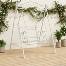 vidaXL Hinta Pad Acél 113 x 121,5 x 168 cm Antik fehér