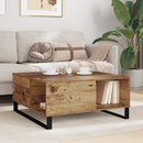 vidaXL Dohányzóasztal Öreg fa 80 x 80 x 36,5 cm Faanyag