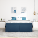 vidaXL Ágykeret matracmal Kék 180 x 200 cm szövet