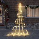 vidaXL LED Karácsonyfák talajráccsal Meleg fehér 511 cm Fém