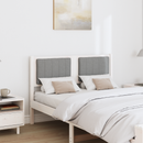 vidaXL Kárpitozott fejtámla fejtámlával Fehér 120 cm Tömör fenyőfa