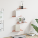 vidaXL Lebegő polc 4 pcs Rózsaszín 30 x 9 x 2,5 cm Acél