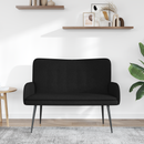 vidaXL Kétüléses Kanapé Fekete 115 x 61 x 87 cm Szövet
