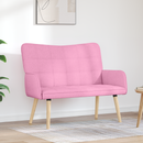 vidaXL Kétüléses Kanapé Rózsaszín 115 x 61 x 87 cm Szövet