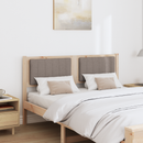 vidaXL Kárpitozott fejtámla fejtámlával Barna 140 cm Tömör fenyőfa