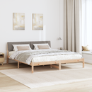 vidaXL Ágykeret fejtámlával Barna és taupe 180 x 200 cm Tömör fenyőfa