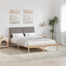 vidaXL Ágykeret fejtámlával Barna 135 x 190 cm Tömör fenyőfa