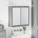 vidaXL Fürdőszobai tükörszekrény Szürke Sonoma 60 x 20 x 60 cm Faanyag