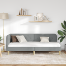 vidaXL Sarokágy keret Világosszürke 80 x 200 cm szövet