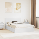 vidaXL Tárolós Ágy fejtámlával fiókkal Fehér 140 x 190 cm Faanyag