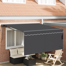 vidaXL Behúzható napellenző Antracit 350 x 250 cm Pamut és Alumínium
