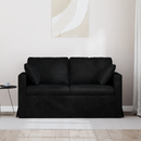 vidaXL Kanapé Fekete 138 x 78 x 80 cm Bársony