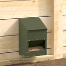 vidaXL Csirke etető Olajzöld 21 x 16 x 33 cm Hidegen Hengerelt Acél