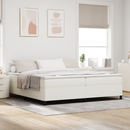 vidaXL Boxrugós ágy Krémszínű 200 x 200 cm Bársonyos szövet