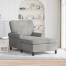 vidaXL PÁRÁS FOTEL párnával Világosszürke 91 x 157 x 91 cm Bársony