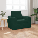 vidaXL Kanapéágy Sötétzöld 98 x 71 x 83 cm Bársony