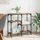 vidaXL Konzolasztal polcokkal Öreg fa 80 x 29 x 75 cm Faanyag