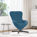 vidaXL Tojásfotel Kék 63 x 73 x 90 cm Bársony