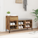 vidaXL Cipőszekrény fiókkal polcokkal Régi fa 102 x 36 x 60 cm Faanyag