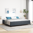 vidaXL Boxrugós ágy matracmal Sötétszürke 200 x 200 cm szövet