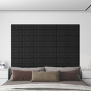 vidaXL Fali Fejtámla 12 pcs Fekete 30 x 15 cm Műbőr