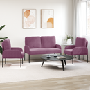 vidaXL Ülőgarnitúrák párnával 3 pcs Lila 115 x 56 x 80 cm Furnér