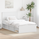 vidaXL Ágykeret fejtámlával Fehér 100 x 200 cm Tömör fenyőfa