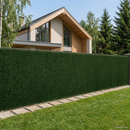 vidaXL Műanyag Kerítés Sötétzöld 1,5 x 4 m PVC és Acél