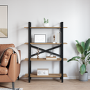 vidaXL Könyvespolc Artisan tölgy 100 x 33,5 x 140 cm Faanyag