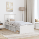 vidaXL Ágykeret fejtámlával Fehér 75 x 190 cm Tömör fenyőfa