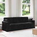 vidaXL Kanapé Fekete 228 x 78 x 80 cm Bársony
