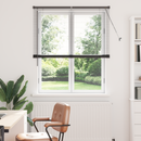 vidaXL Zsalugáter Redőnyök Fekete 175 x 110 cm Alumínium