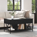 vidaXL Dohányzóasztal Fekete tölgy 100 x 55 x 48.5 cm Faanyag