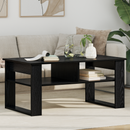 vidaXL Dohányzóasztal tárolóval Fekete tölgy 96 x 54 x 44 cm Faanyag