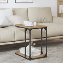 vidaXL Oldal asztal polcokkal Artisan tölgy 50 x 35 x 52 cm Faanyag