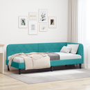 vidaXL Sarokágy keret Türkiz 80 x 200 cm Bársony