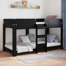 vidaXL Szükidő ágy Fekete tölgy 80 x 200 cm Faanyag